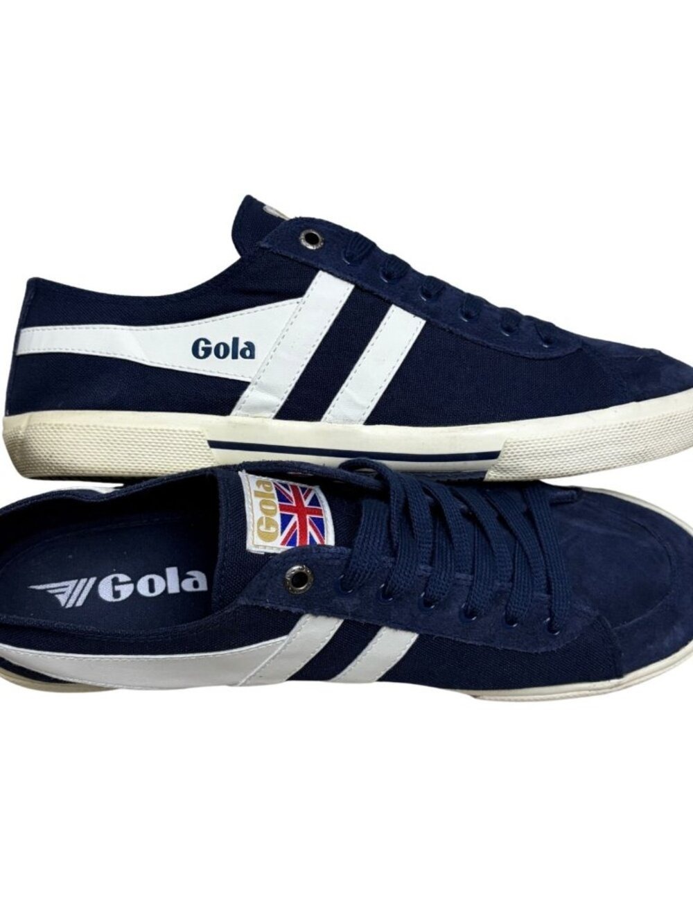 GOLA Sneakers Shoes Blue Canvas GENUINE LEATHER Summer Casual Shoes Mens 11